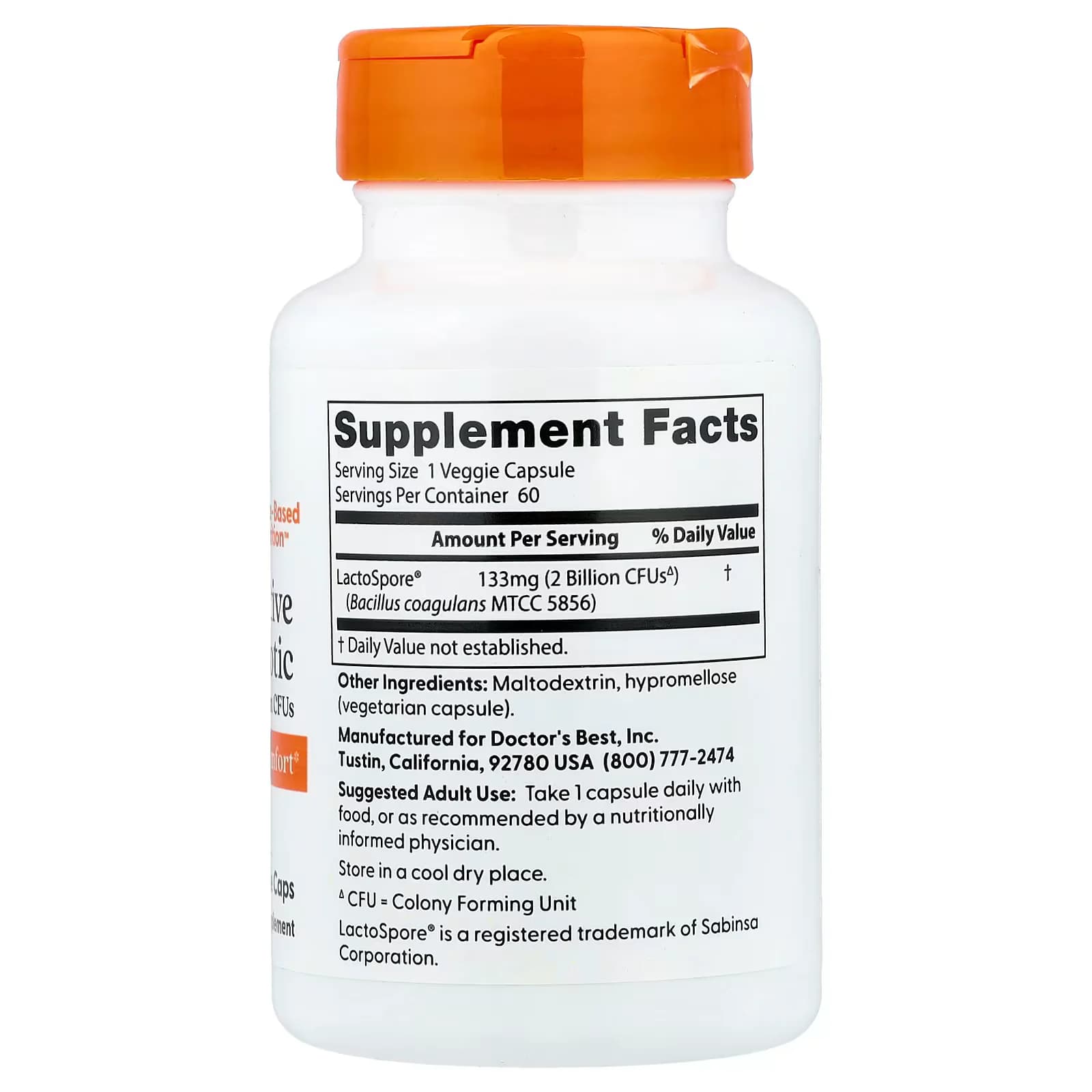 Doctor's Best Probiotic 2 Billion CFUs Veggie Caps in Price Pakistan