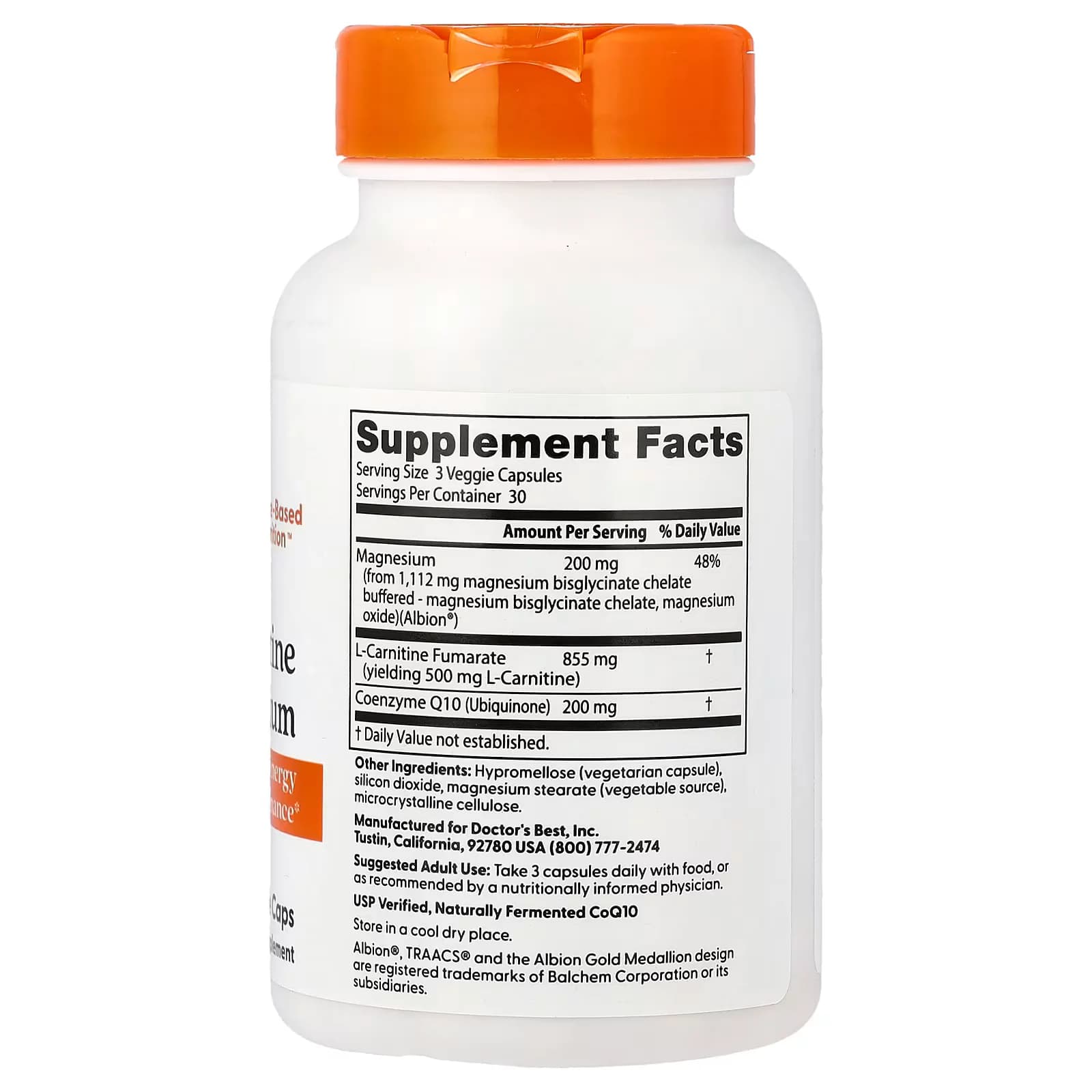 Doctor's Best CoQ10 L-Carnitine Magnesium 90 Veggie Caps In Pakistan