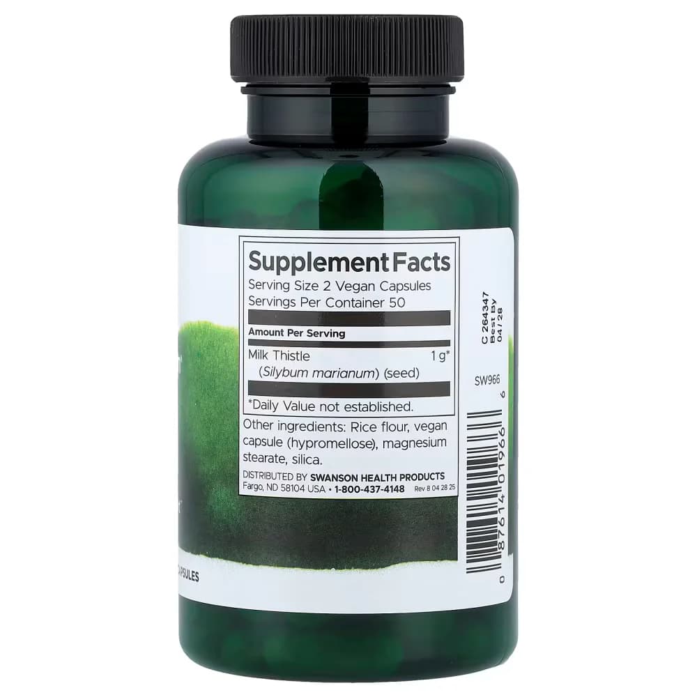 Swanson Milk Thistle 500mg 100 Vegan Capsules Price In Pakistan