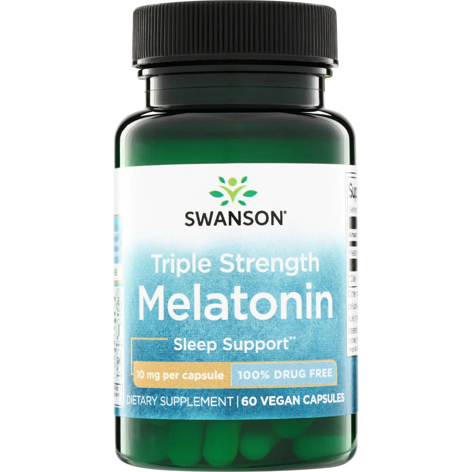 Swanson Vitamins Melatonin Triple Strength 10mg 60 Vegan Capsules