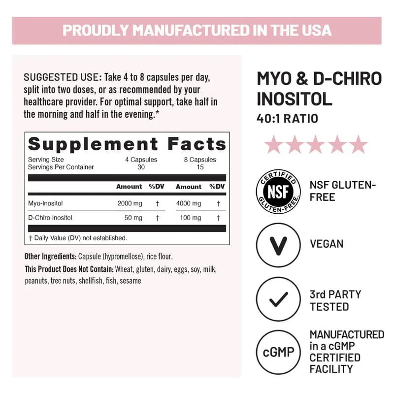 NatureWise Myo & D-Chiro Inositol 40:1 Ratio Capsules in Pakistan