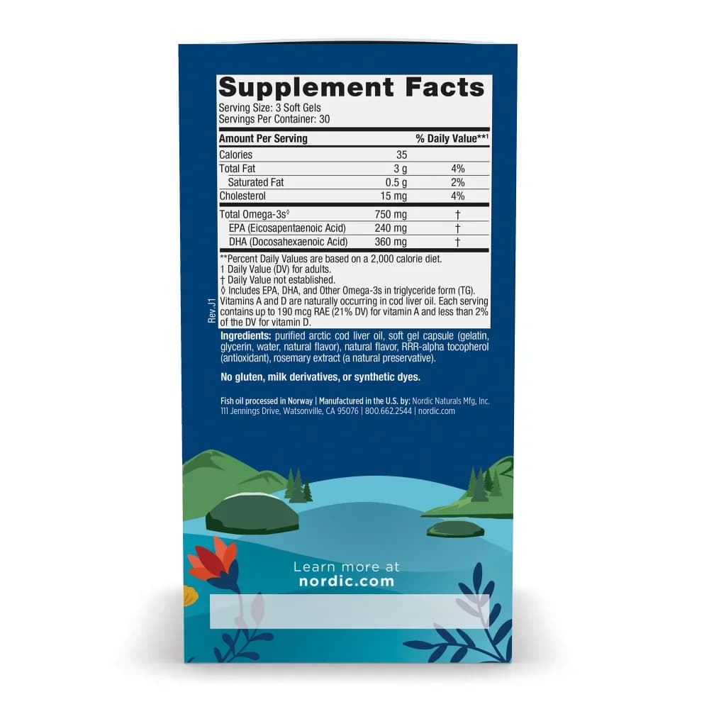 Nordic Naturals Arctic Cod Liver Oil Soft Gels Price in Pakistan