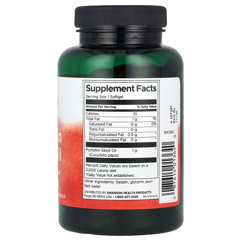 Swanson Pumpkin Seed Oil 1000mg Softgels Price In Pakistan