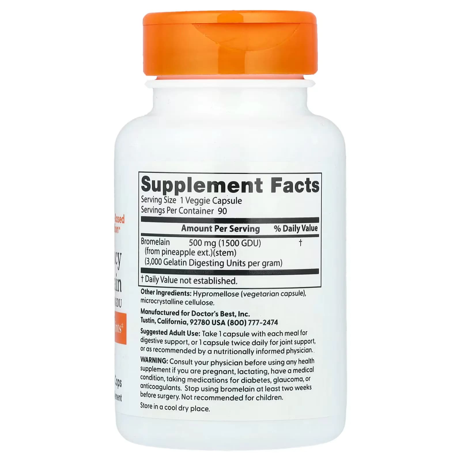 Doctor's Best High Potency Bromelain 500mg 90 Veggie Caps in Pakistan