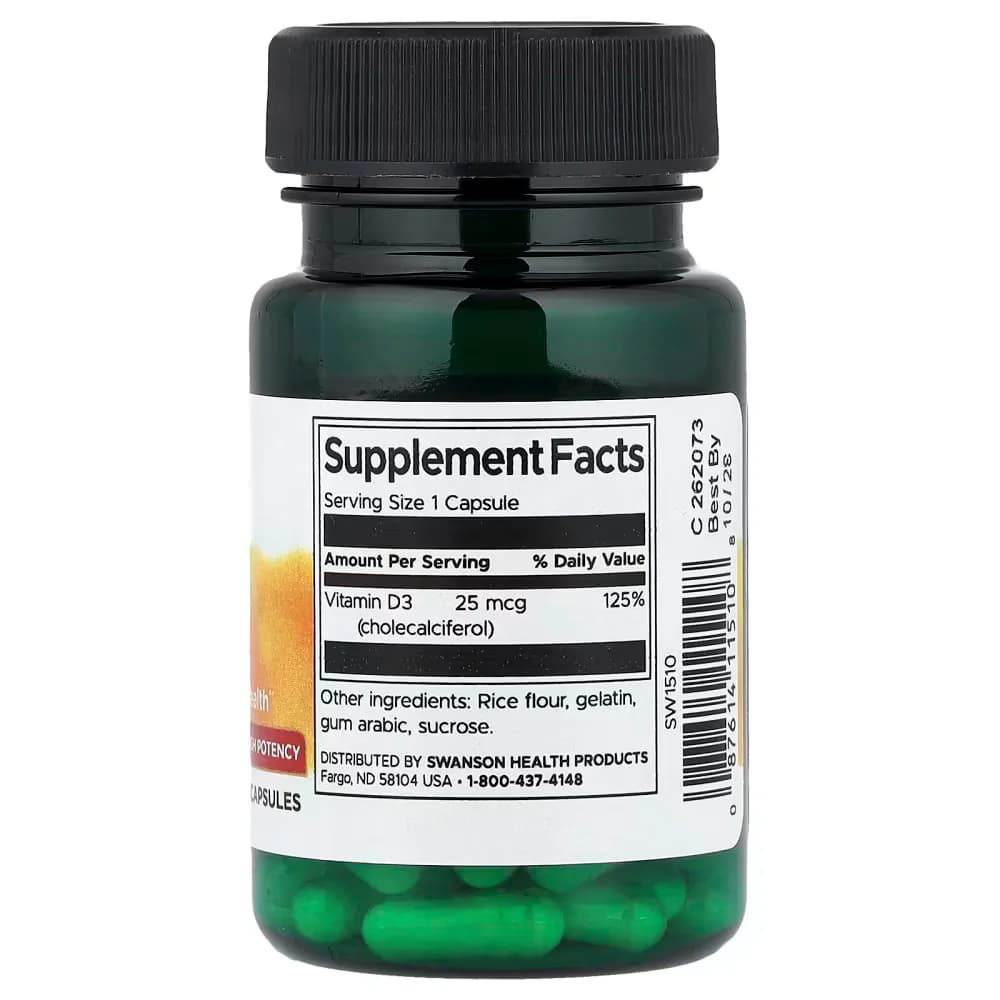 Swanson Vitamin D3 1000 IU 25mcg Capsules Price In Pakistan