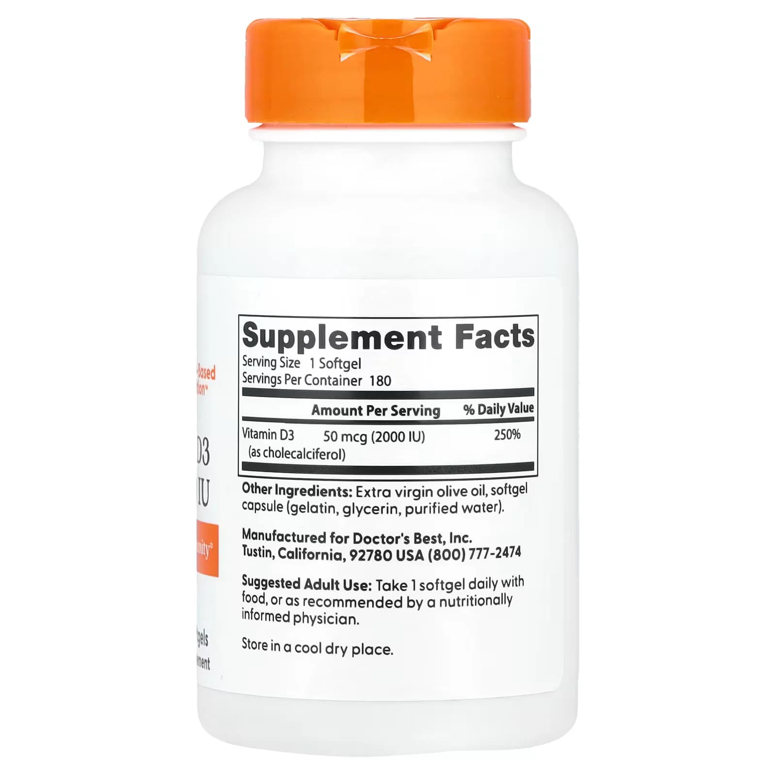 Doctor's Best Vitamin D3 50mcg (2000 IU) Softgels Price in Pakistan