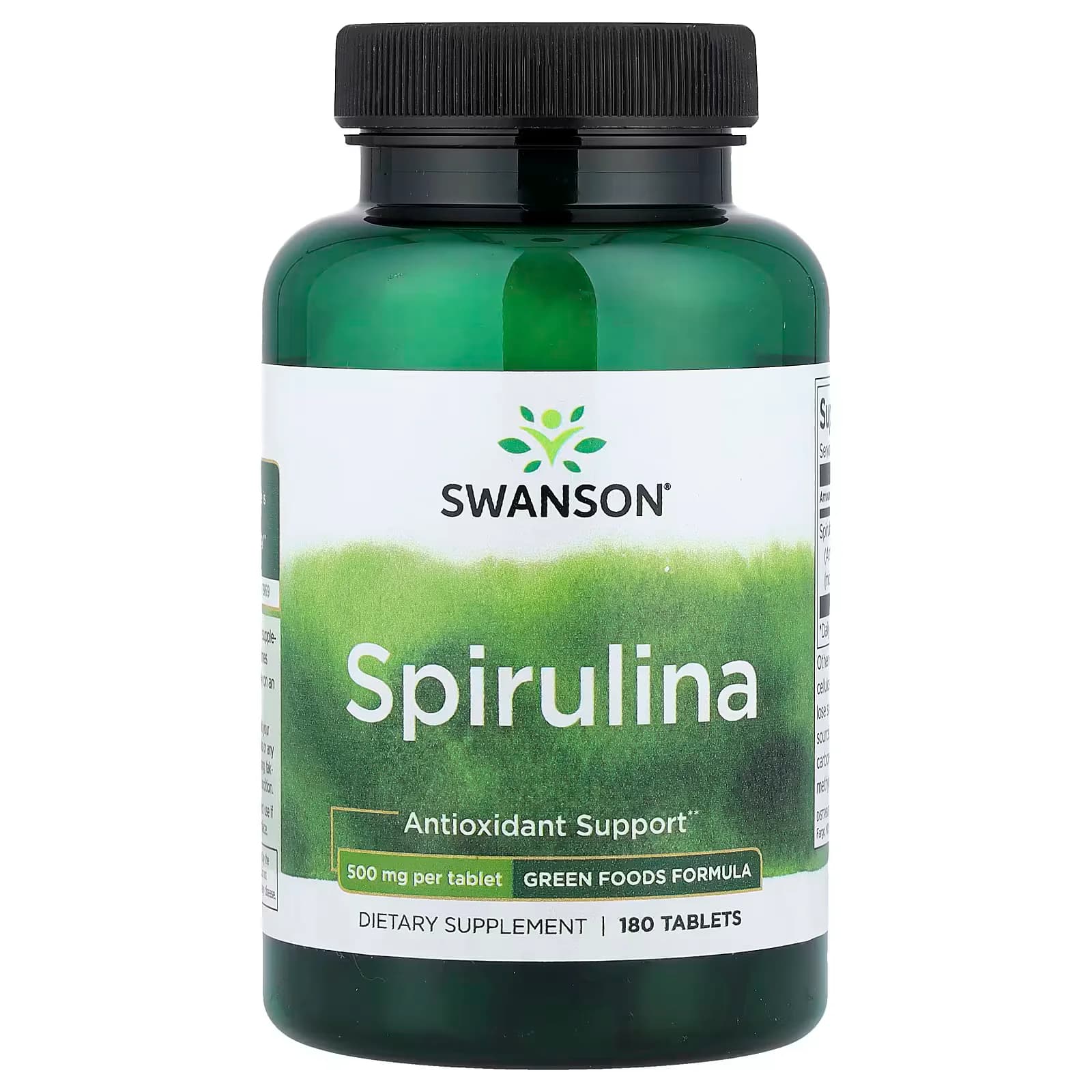 Swanson Vitamins Spirulina 500mg 180 Tablets