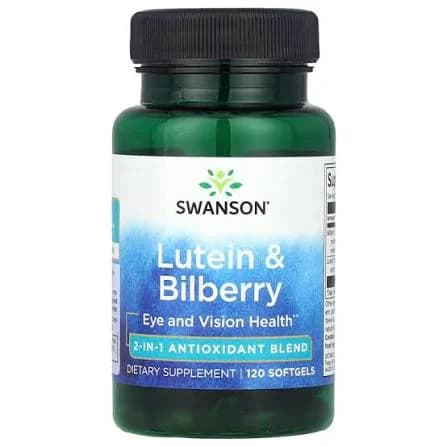 Swanson Vitamins Lutein & Bilberry Softgels