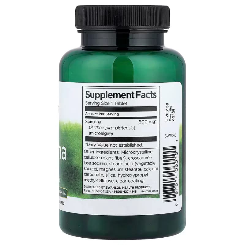 Swanson Spirulina 500mg 180 Tablets Price in Pakistan