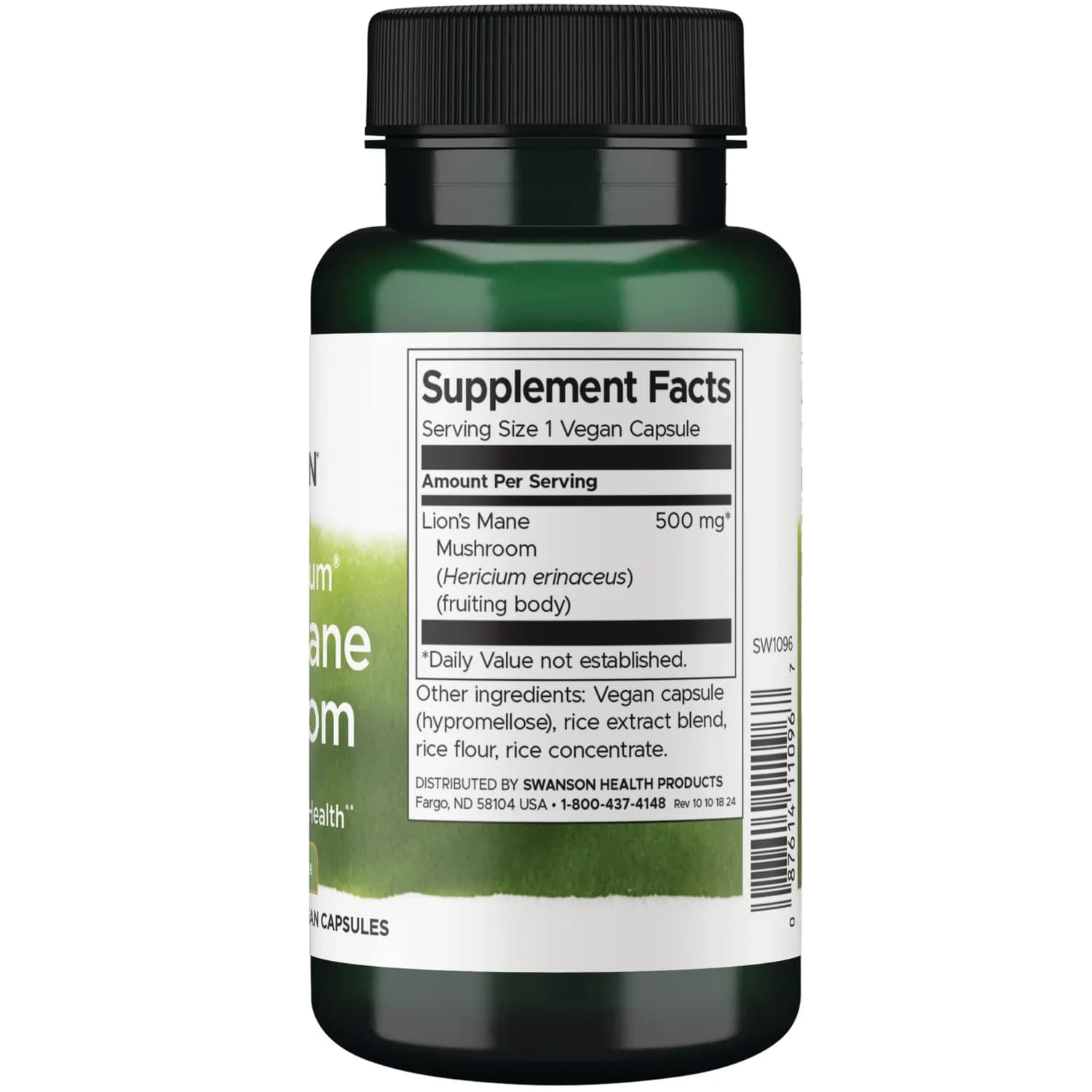 Swanson Lion's Mane Mushroom 500mg Capsules Price In Pakistan