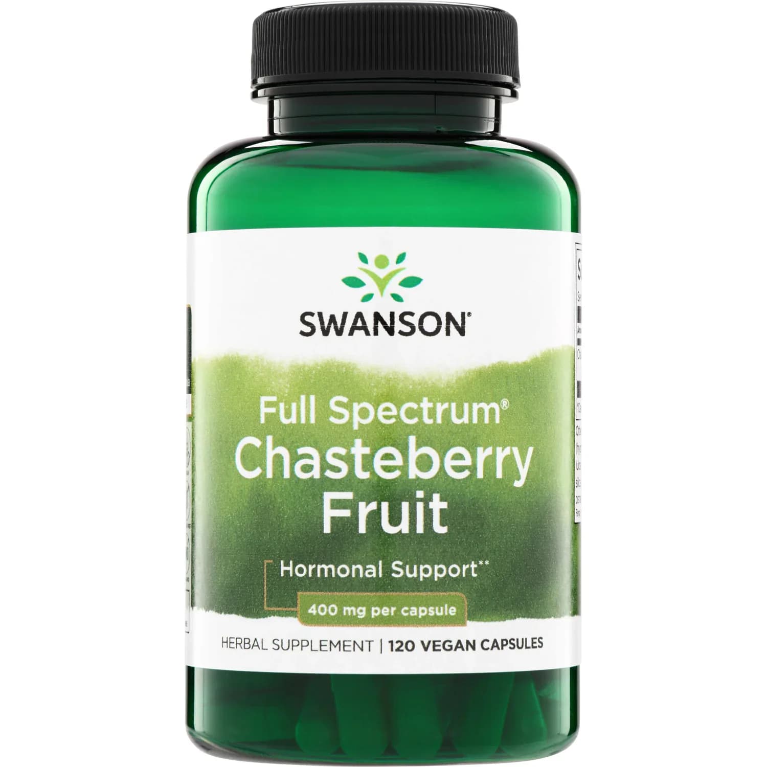 Swanson Vitamins Full Spectrum Chasteberry Fruit 400mg 120 Vegan Capsules