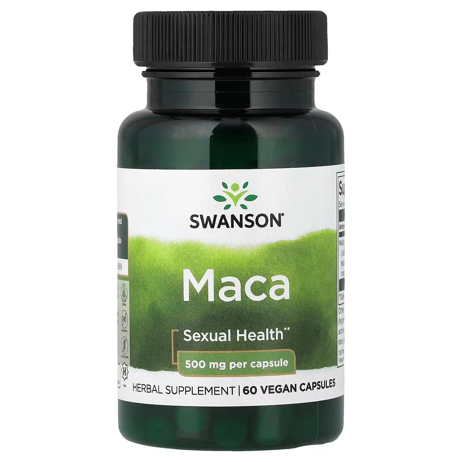 Swanson Vitamins Maca 500mg 60 Vegan Capsules