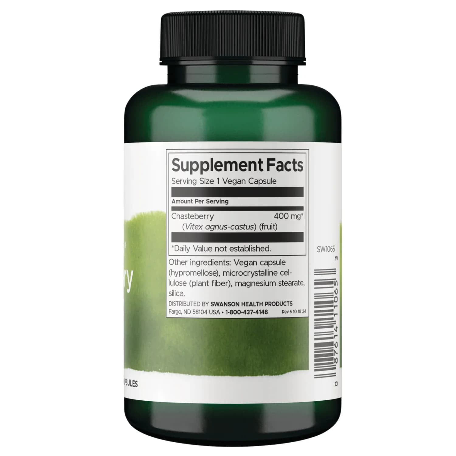 Swanson Vitamins Full Spectrum Chasteberry Fruit 400mg 120 Vegan Capsules