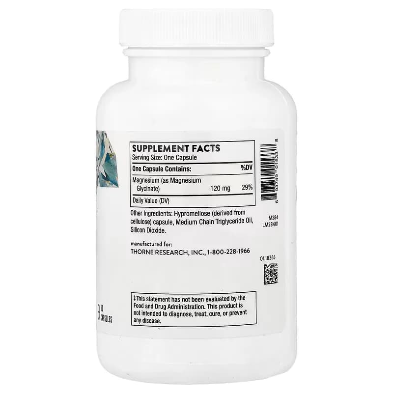 Thorne Magnesium Glycinate 120mg 90 Capsules Price in Pakistan