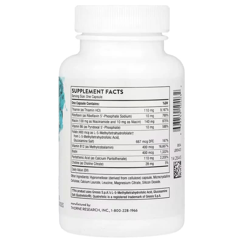 Buy Original Thorne Basic B Complex Capsules Price in Pakistan