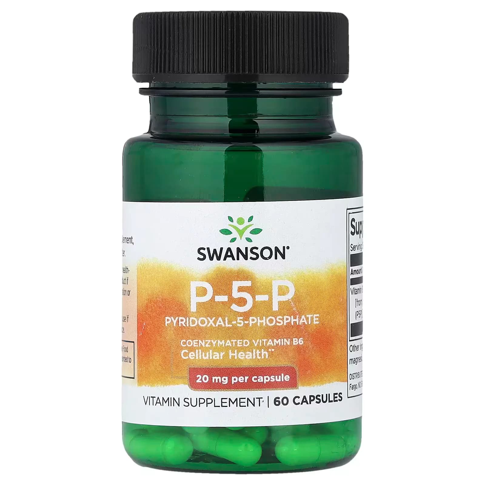 Swanson Vitamins P-5-P 20mg 60 Capsules