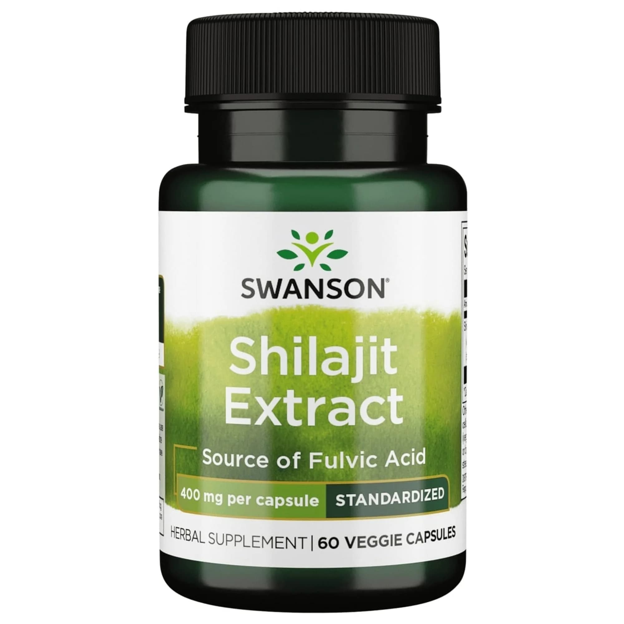 Swanson Vitamins Shilajit Extract Standardized 400mg 60 Veggie Capsules