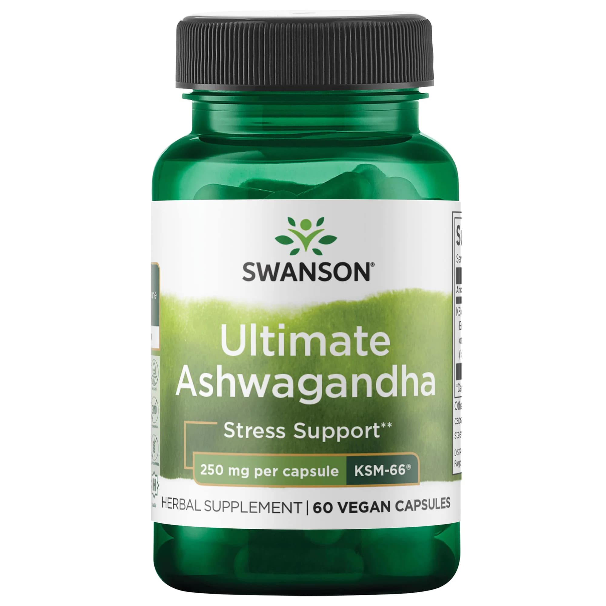 Swanson Vitamins Ultimate Ashwagandha 250mg 60 Veggie Capsules