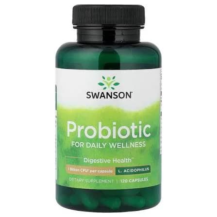 Swanson Vitamins Probiotic 120 Capsules 1 Billion CFU Per Capsule
