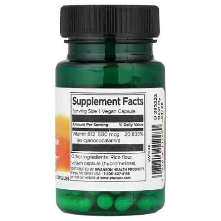Swanson Folic Acid & B12 30 Veggie Capsules Price in Pakistan