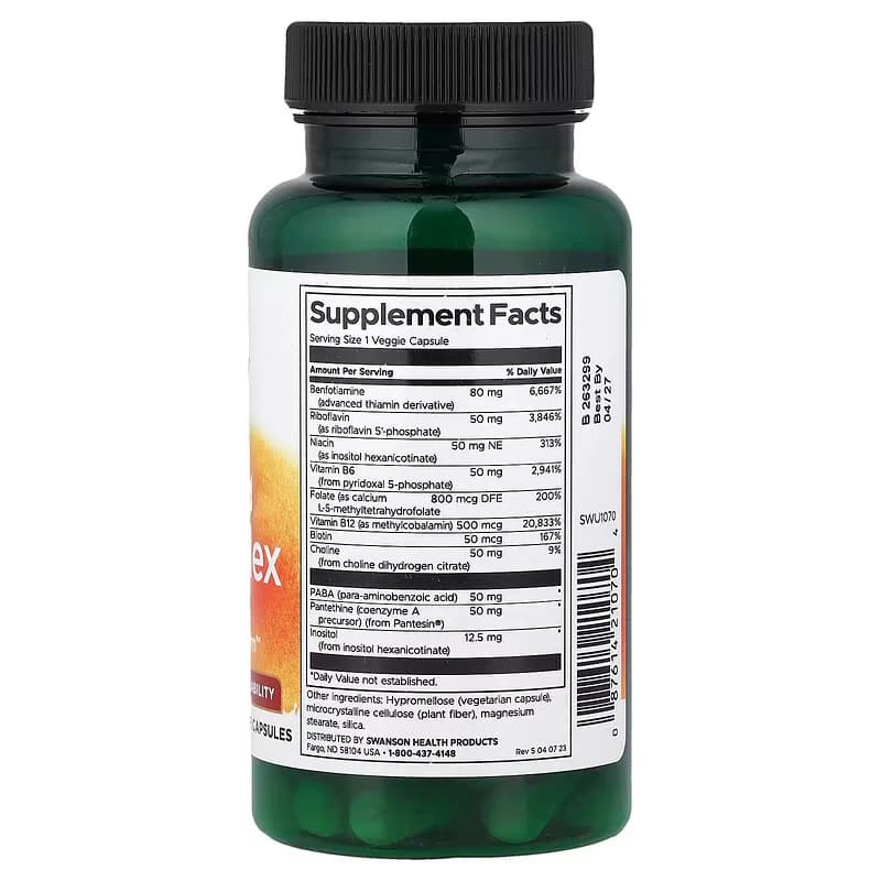 Swanson Activated B-Complex 60 Vegan Capsules Price In Pakistan