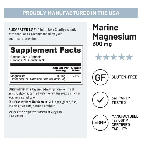 NatureWise Magnesium 300mg Aquamin Softgels Price in Pakistan