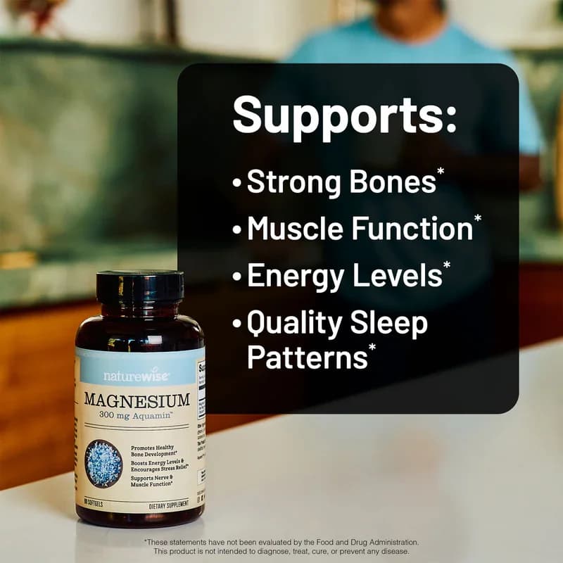 NatureWise Magnesium 300mg Aquamin Softgels Price in Pakistan