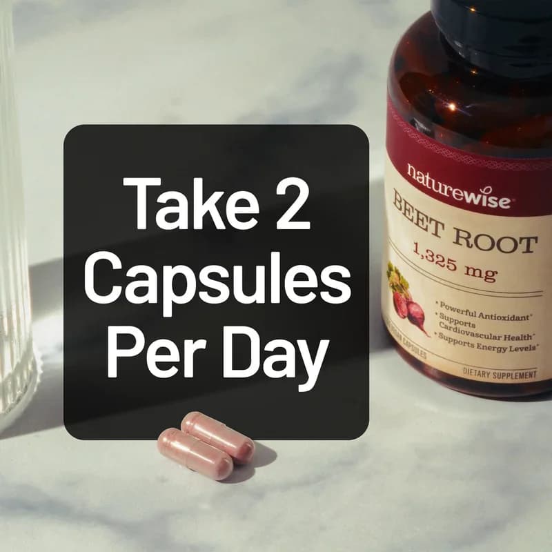 NatureWise Beet Root Extract 1325mg Vegan Capsules in Pakistan