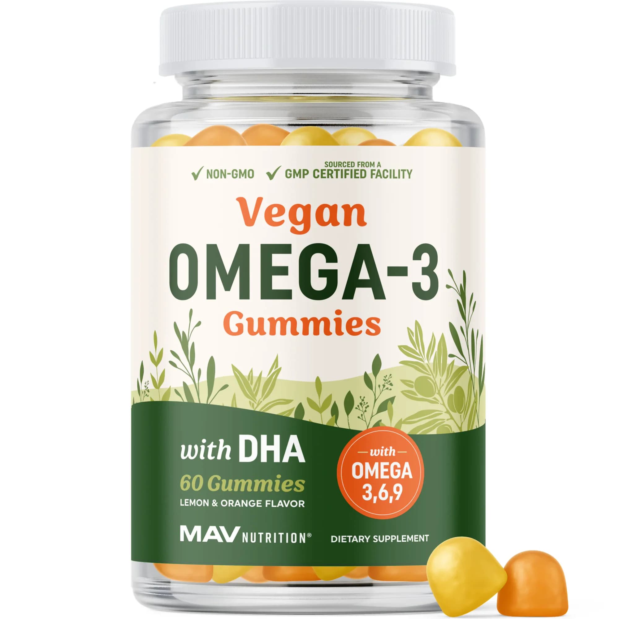 MAV Nutrition Omega + DHA Gummies – 60 Gummies
