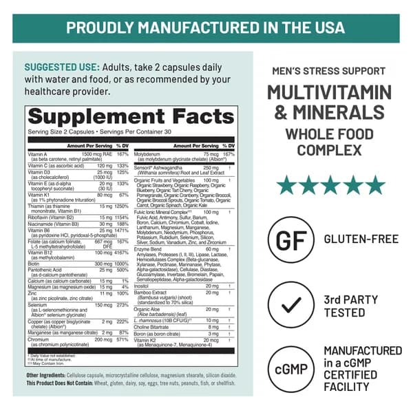 NatureWise Men's Stress Support Multivitamin Veg Capsules in Pakistan