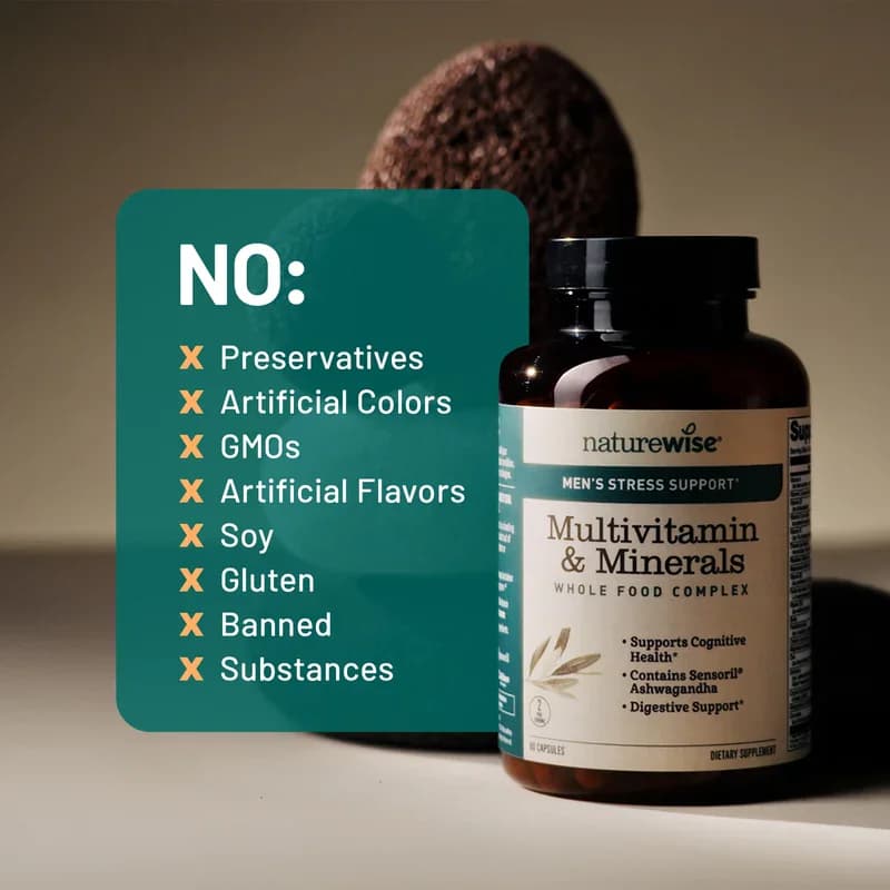 NatureWise Men's Stress Support Multivitamin Veg Capsules in Pakistan