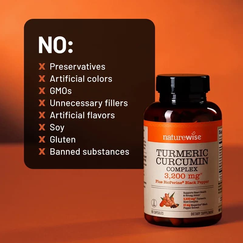 NatureWise Turmeric Curcumin Complex 3200mg + BioPerine in Pakisan