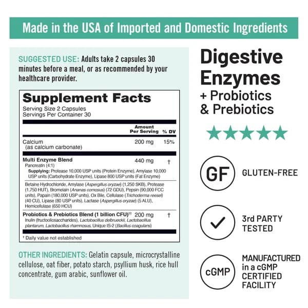 Truested NatureWise Digestive Enzymes Capsules Price in Pakistan