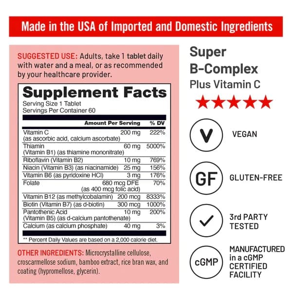 NatureWise Super B-Complex Plus Vitamin C Tablets Price in Pakistan