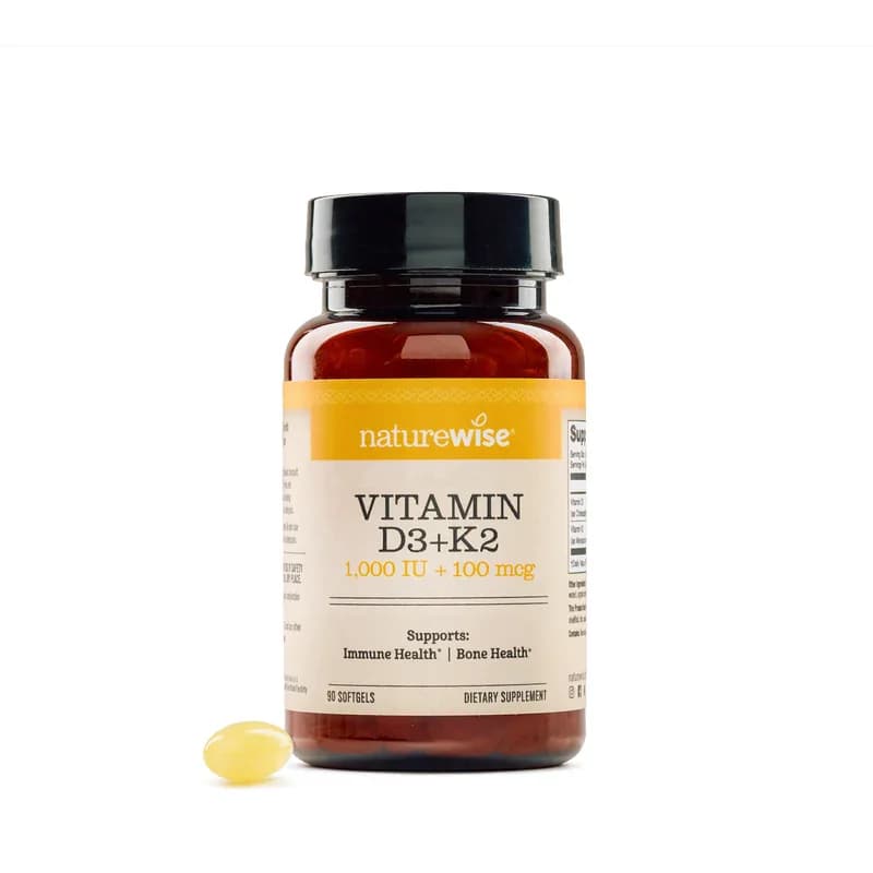 NatureWise Vitamin D3 + K2 1000 IU + 100mcg Softgels