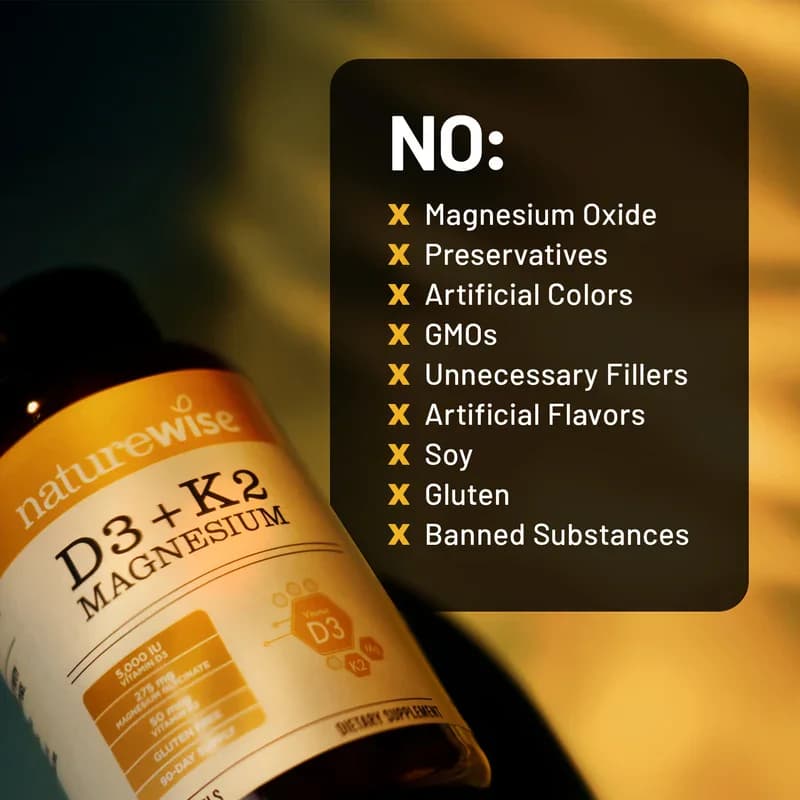 NatureWise D3 + K2 + Magnesium 30 Softgels