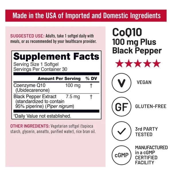 Herbal NatureWise CoQ10 100mg with Black Pepper Price in Pakistan
