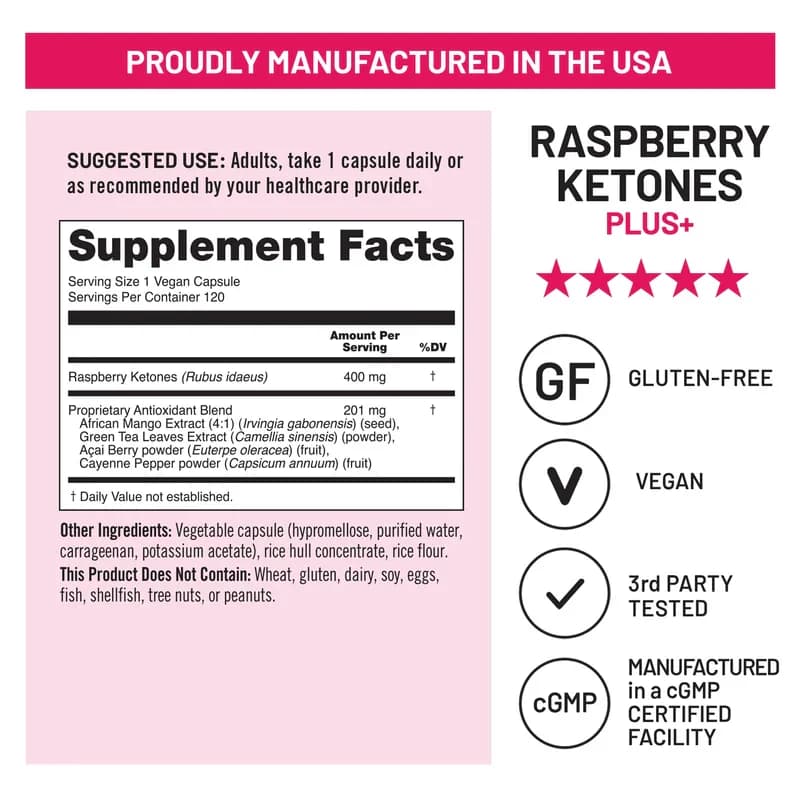 NatureWise Raspberry Ketones Plus+ Vegan Capsules Price in Pakistan
