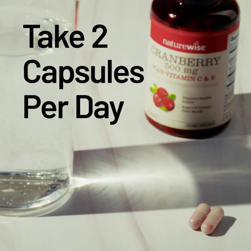 NatureWise Cranberry 500mg + Vitamin C & E Capsules in Pakistan