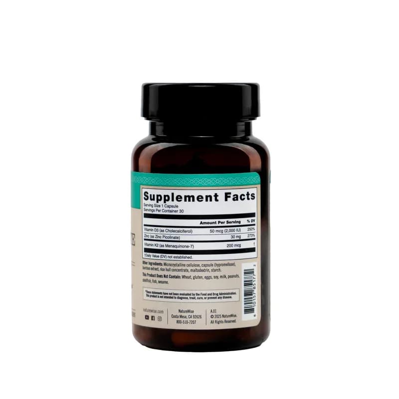 NatureWise Zinc Picolinate with D3 + K2 30 Capsules in Pakistan