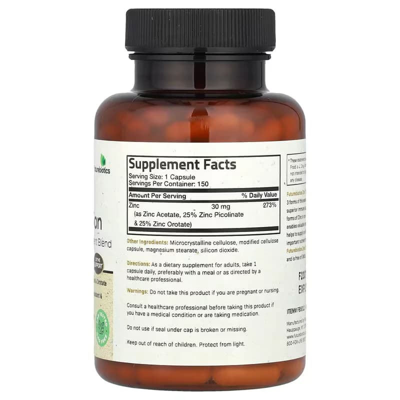 Futurebiotics Zinc Triple Action 30mg Capsules Price in Pakistan