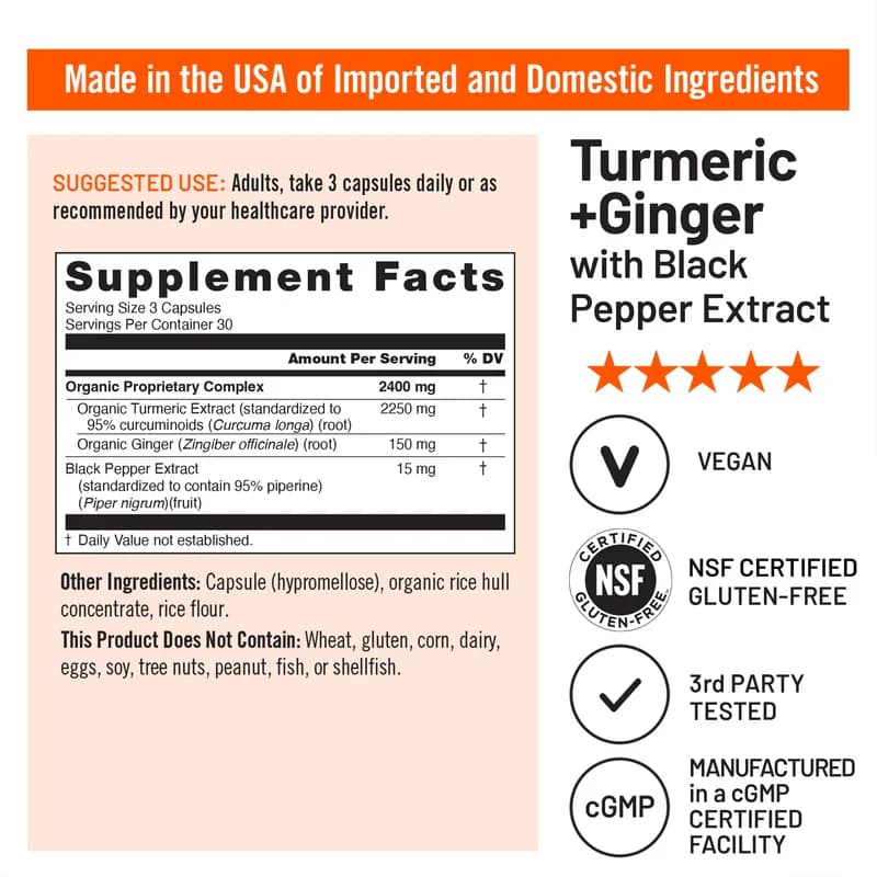 NatureWise Turmeric + Ginger 2400mg Capsules Price in Pakistan