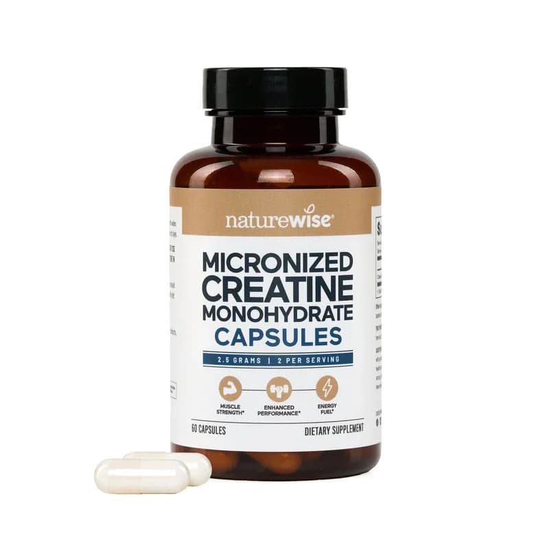 NatureWise Micronized Creatine Monohydrate 2.5 g Capsules