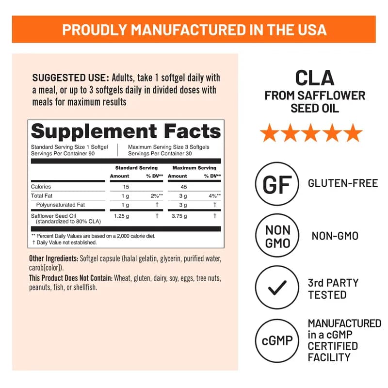 NatureWise CLA from Safflower Seed Oil 1000mg Softgels in Pakistan