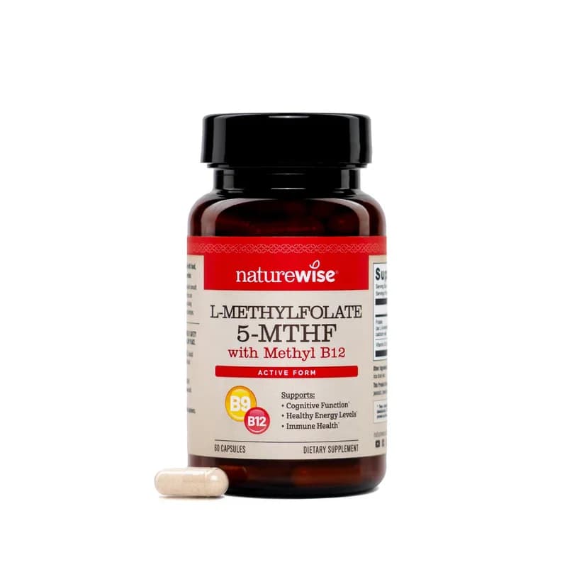 NatureWise L-Methylfolate 5-MTHF with Methyl B12 Capsules