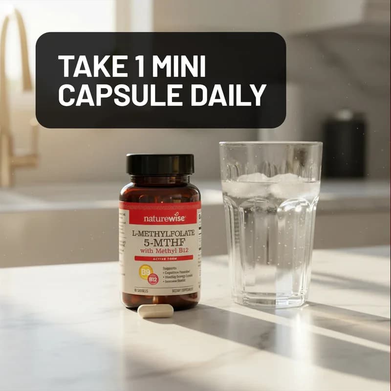 NatureWise L-Methylfolate 5-MTHF with Methyl B12 Capsules in Pakistan