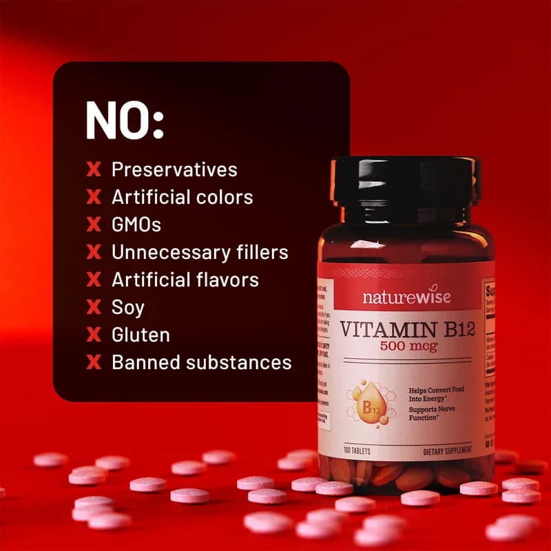 Organic NatureWise Vitamin B12 500mcg Tablets Price in Pakistan
