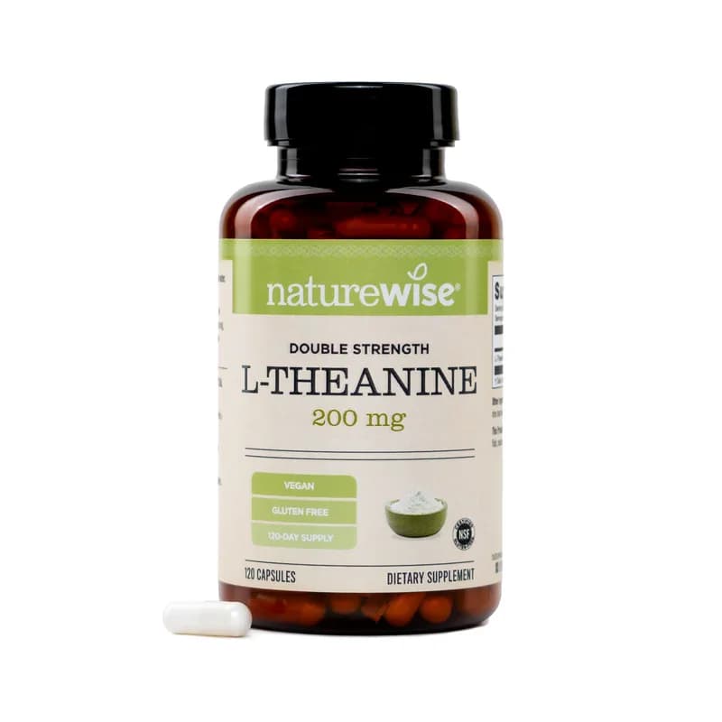 NatureWise Double Strength L-Theanine 200mg Capsules