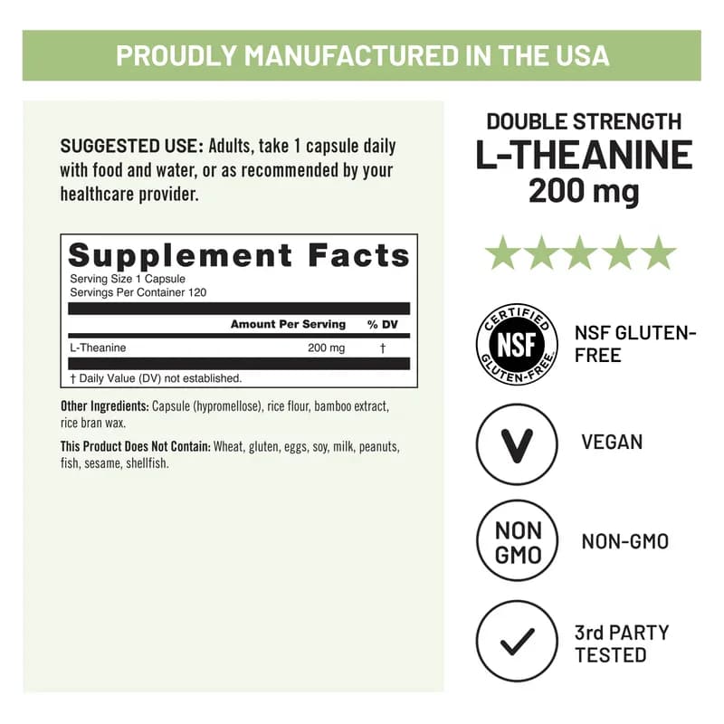 NatureWise Double Strength L-Theanine 200mg Capsules in Pakistan