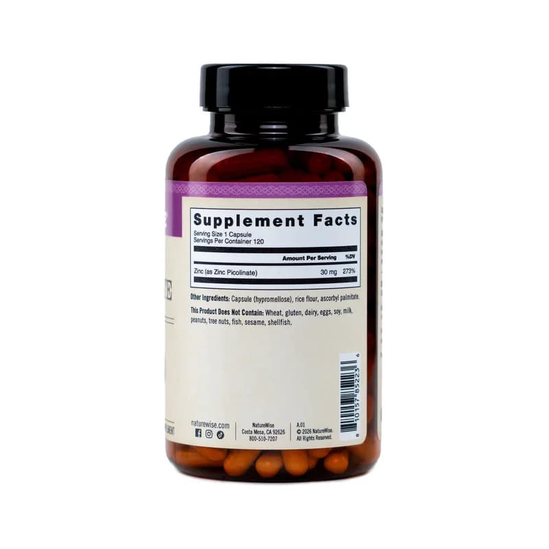 Herbal NatureWise Zinc Picolinate Vegan Capsules Price in Pakistan
